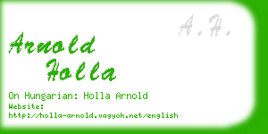 arnold holla business card